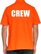 Crew poloshirt oranje voor heren XL