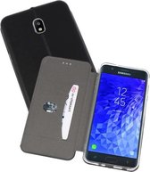 Slim Folio Case - Book Case Telefoonhoesje - Folio Flip Hoesje - Geschikt voor Samsung Galaxy J7 2018 - Zwart