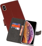 Booktype Telefoonhoesjes - Bookcase Hoesje - Wallet Case -  Geschikt voor iPhone XS Max - Bruin