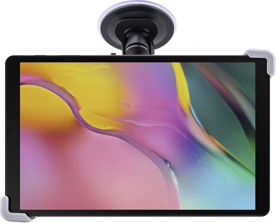 Shop4 - Geschikt voor Samsung Galaxy Tab A 10.1 (2019) Autohouder Raam Tablet Houder Zwart