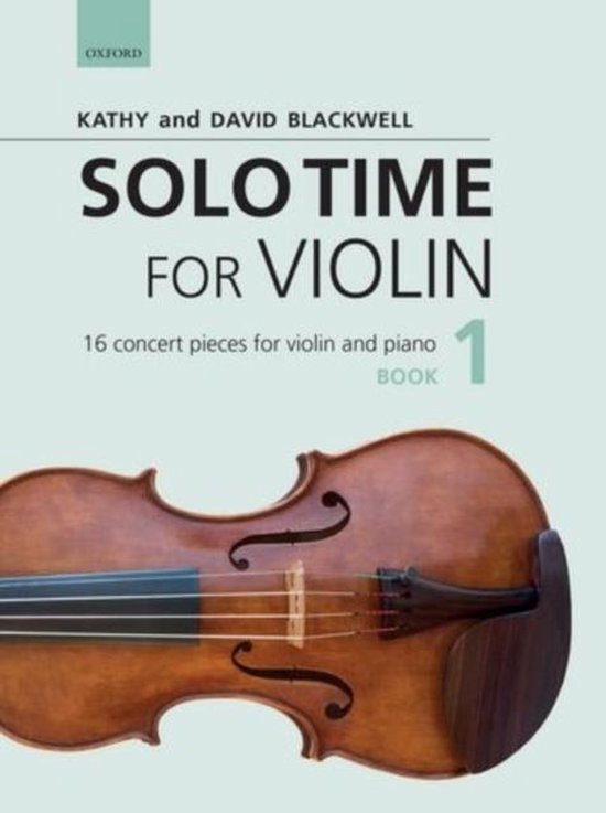 Couverture de 'Solo Time for Violin Book 1'. Montre un violon brun.