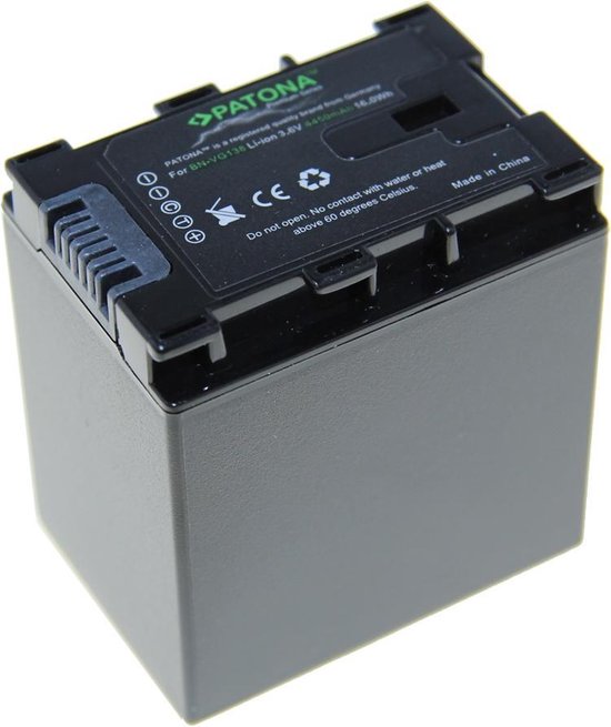 EXTENSILO 2 x vervangende batterijen voor JVC BN-VG107, BN-VG107E, BN