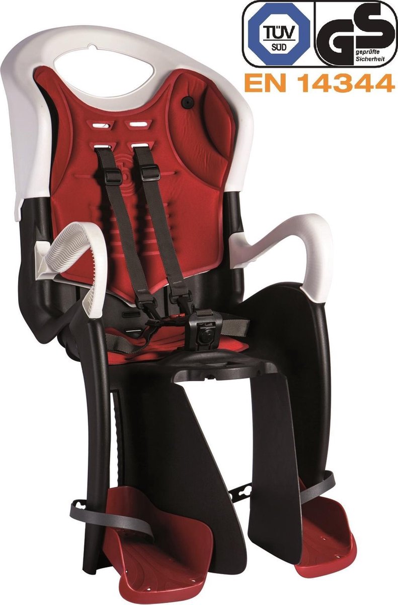 Bellelli Tiger - Tiger fietsstoeltje achter - wit rood clamp