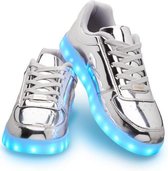 Schoenen met lichtjes - Lichtgevende led schoenen - Zilver - Maat 40