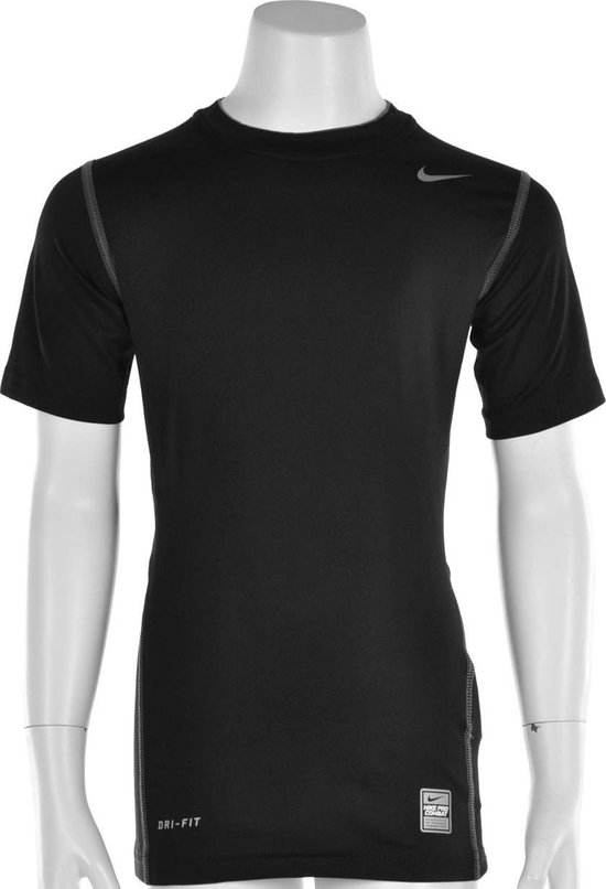 Haut à manches courtes Nike NPC Core Compression - Maillot de corps - Enfants - Taille 134 - Noir
