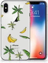 Geschikt voor iPhoneX | Xs TPU-siliconen Hoesje Design Banana Tree