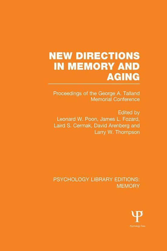 New Directions in Memory and Aging (Ple - cover