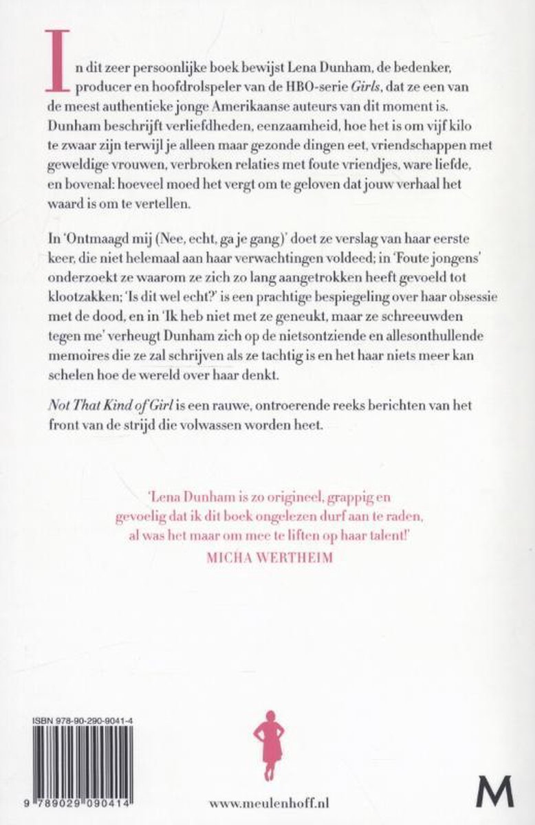 Not That Kind of Girl - back cover