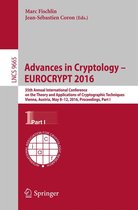 Lecture Notes in Computer Science 9665 - Advances in Cryptology – EUROCRYPT 2016