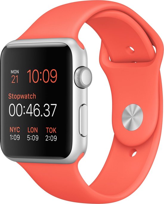 Apple Watch Sport - Koraal - Polsomtrek 140-210mm | bol.com