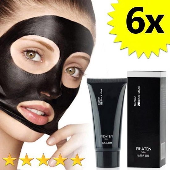 6 x Blackhead Masker Deluxe | Pilaten | Mee eters verwijderen dankzij het  Zwarte masker | bol