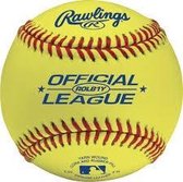Rawlings - Leren Honkbal - Optic Yellow - Wedstrijd Honkbal - Trainings Honkbal - Geel - 9 inch
