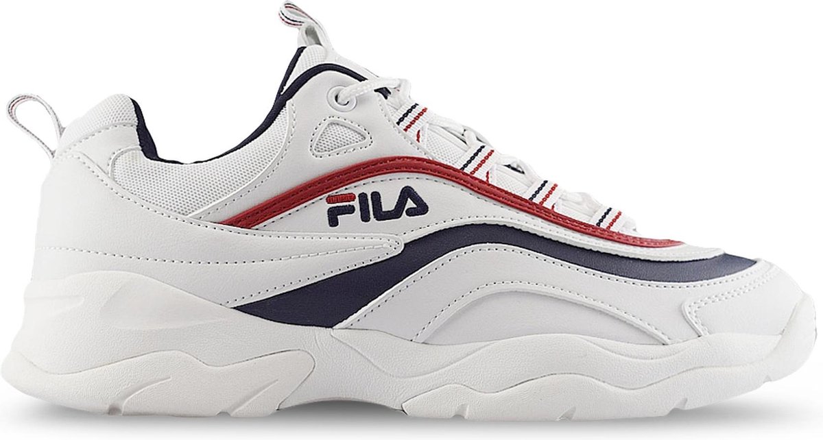 Het apparaat Bek ga sightseeing Fila Ray Low Sneakers Heren - White/Fila Navy/Fila Red - Maat 45 | bol.com