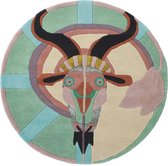 Ted Baker - Zodiac Capricorn 162005 Vloerkleed - 100 cm rond - Rond - Laagpolig, Rond Tapijt - Modern - Meerkleurig