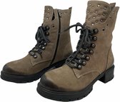 La Pèra Taupe Suède Veterboots vrouwen Enkellaars Camel Dames - Maat 40