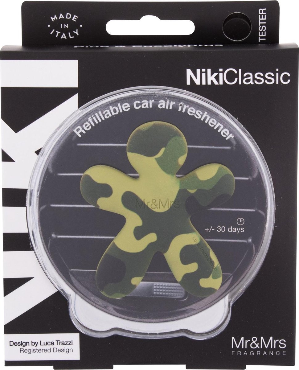Goedkoopste Mr & Mrs Fragrance Niki Car Camouflage Green - Pine & Eucalyptus