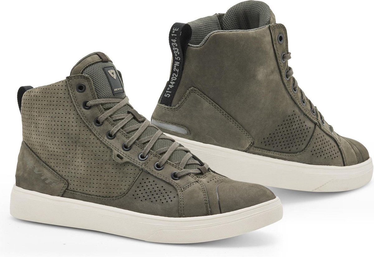 REV'IT! Arrow Olive Green White Motorcycle Shoes 41