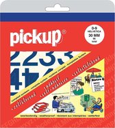 Pickup plakcijfers boekje Helvetica blauw - 30 mm