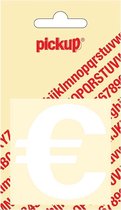 Pickup plakletter Helvetica 60 mm - wit euroteken