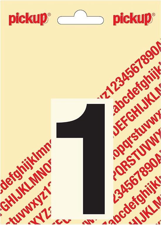 Pickup plakcijfer Helvetica 80 mm - zwart 1