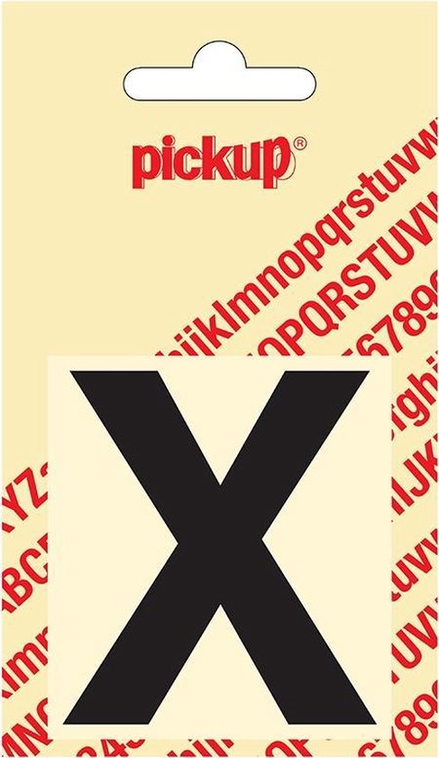 Pickup plakletter Helvetica 60 mm - zwart X