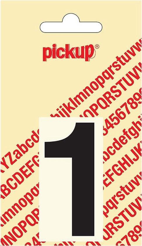 Pickup plakcijfer Helvetica 60 mm - zwart 1