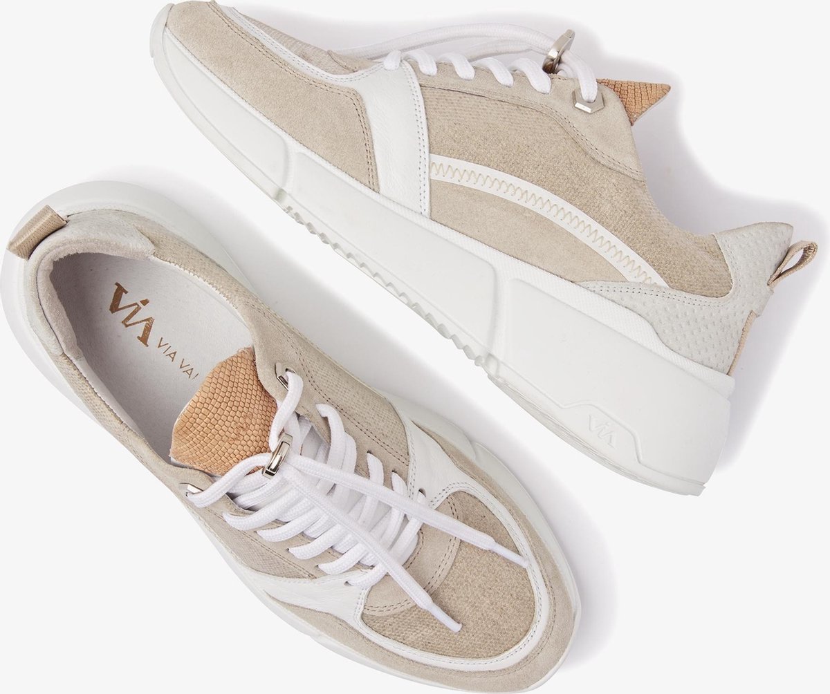 VIA VAI Celina Jess Sneakers - Beige - Maat 41 | bol.com