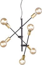 Trio Leuchten Cross hanglamp | zeslichts | Ø55 cm | kantelbaar | zwart