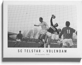 Walljar - SC Telstar - Volendam '70 - Zwart wit poster met lijst