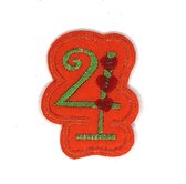 Cijfer Nummer 0 tot 9 Strijk Embleem Patches Multicolor Cijfer 4 / 4.5 cm / 6.5 cm