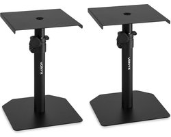 Luidspreker standaard - Vonyx SMS10 - Set van 2 tafel speaker statieven - Zwart
