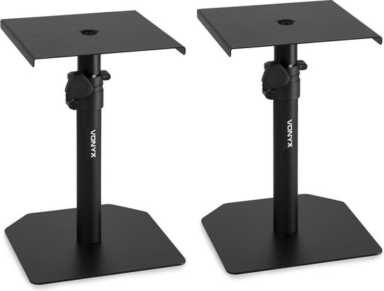 Luidspreker standaard - Vonyx SMS10 - Set van 2 tafel speaker statieven -  Zwart | bol.com