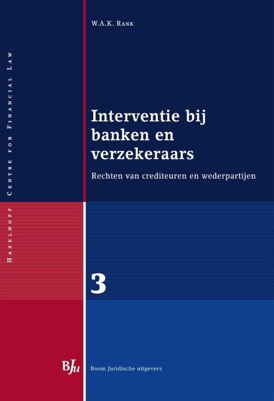 Hazelhoff centre for financial law 3 - Interventie bij banke ... - cover