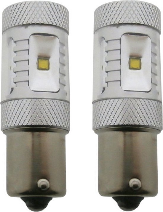 Ampoule LED BA15S 12V blanche pour clignotants moto