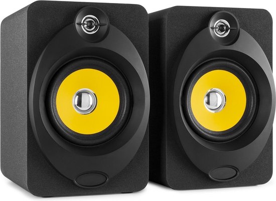 Speakers voor pc - Vonyx XP50 studio speakers 100W - Incl. standaards en audiokabel - Complete set!