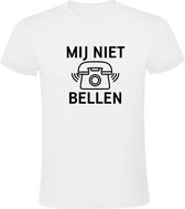 Mij niet bellen Heren  t-shirt | Chateau Meiland | Martien Meiland | grappig | gezeik |wijnen | cadeau | Wit