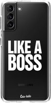 Casetastic Samsung Galaxy S21 Plus 4G/5G Hoesje - Softcover Hoesje met Design - Like a Boss Print