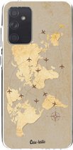 Casetastic Samsung Galaxy A72 (2021) 5G / Galaxy A72 (2021) 4G Hoesje - Softcover Hoesje met Design - World Traveler Print