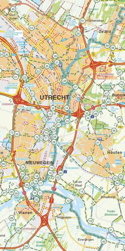 Falk fietskaart 26 Utrecht & Rivierenland - Falk Route.Nl