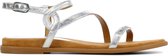 Unisa Vrouwen Leren    Sandalen / Damesschoenen Claris met - Zilver - Maat 40