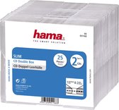 Hama 00051168 CD-doosje Slimline doosje 2 schijven Transparant