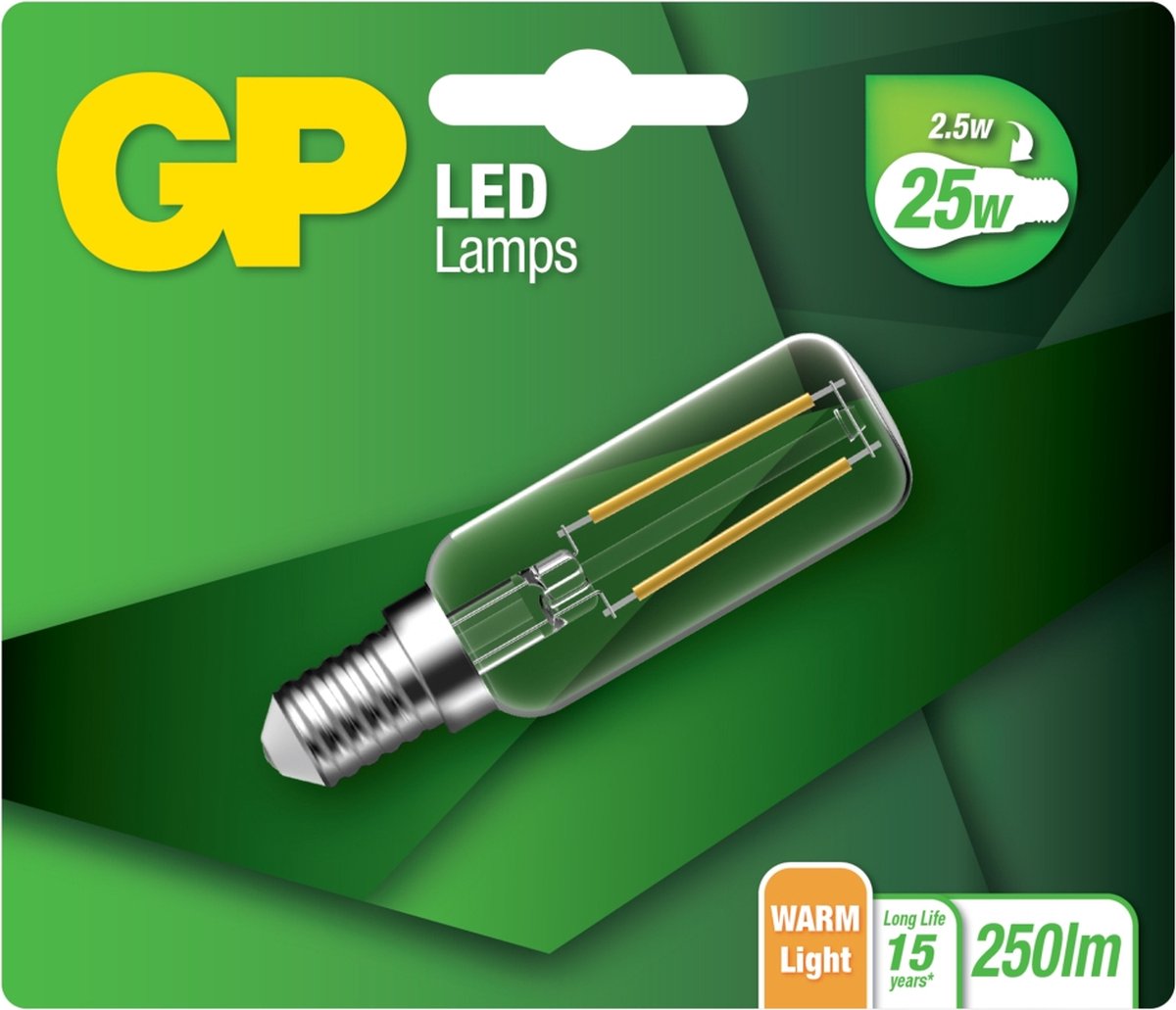 Ampoule de hotte GP LED E14 2.5W tube 250Lm LED 085522