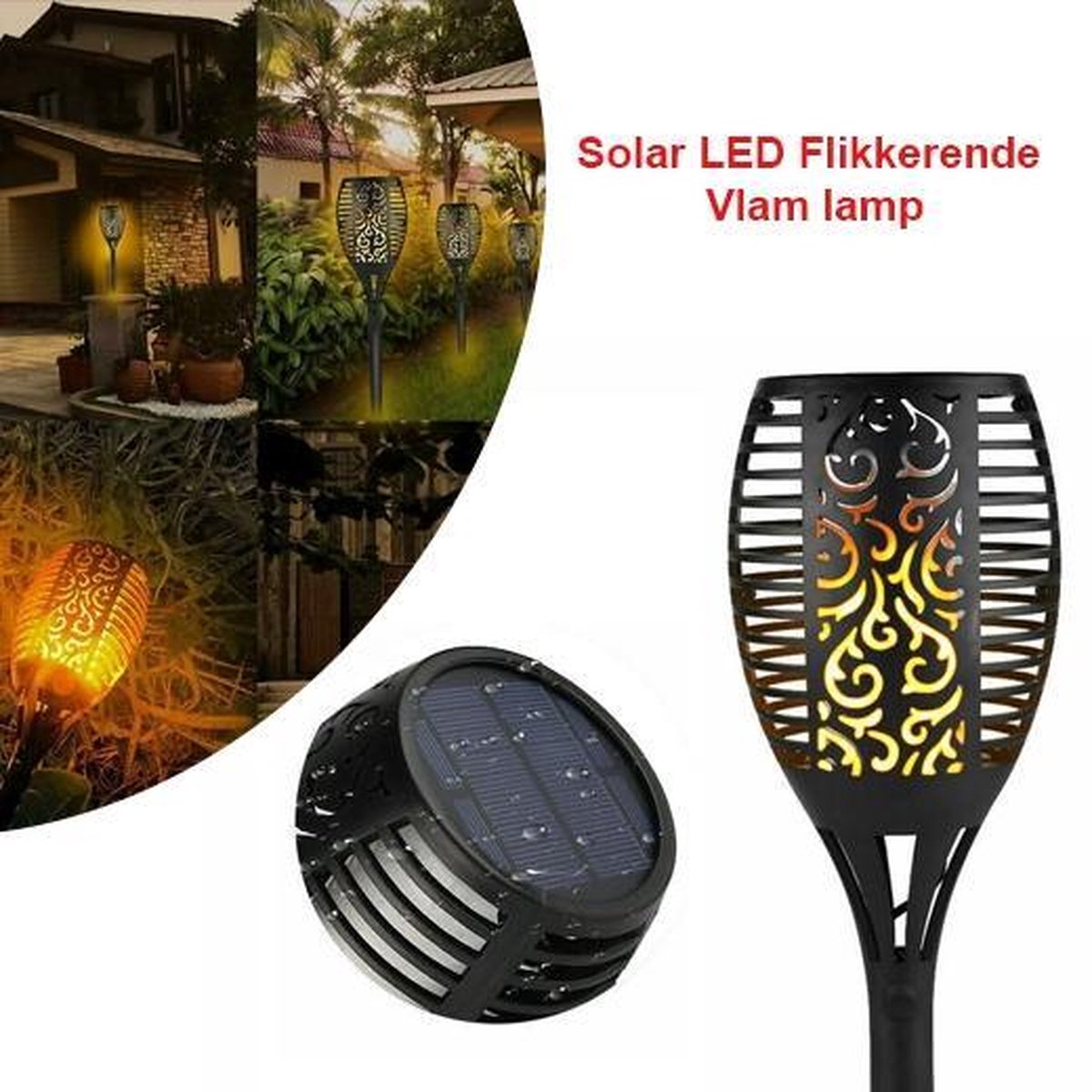 2-Stuks LED Flikkerende Vlam Lamp voor Tuin | bol.com