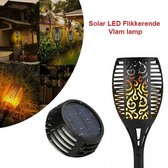 2-Stuks Solar LED Flikkerende Vlam Lamp voor Tuin