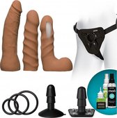 Dual Density Starter Set - Caramel - Strap On Dildos - black,flesh - Discreet verpakt en bezorgd