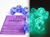 Set 10 10-zijdig, Chessex Borealis Luminary Light Purple w/white