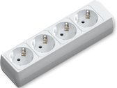 Verlengsnoer zonder Snoer/Kabel - Aigi Bovun - 3680W - 4 Stopcontacten - Wit | Nederland