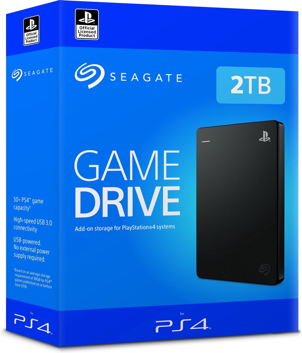 Seagate Game Drive - Externe Harde Schijf- Geschikt voor PS4 - 2TB | bol.com