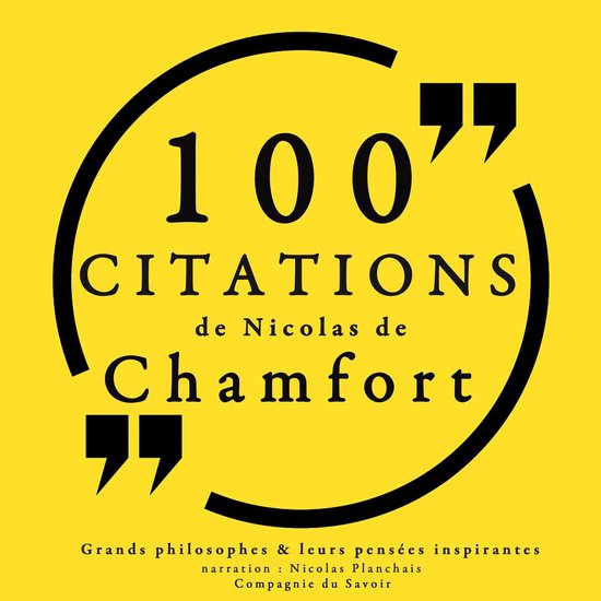 100 citations de Nicolas de Chamfort - cover