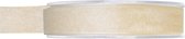 2x Hobby/decoratie ivoorwitte organza sierlinten 1,5 cm/15 mm x 20 meter - Cadeaulint organzalint/ribbon - Striklint linten wit